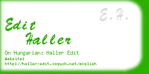 edit haller business card